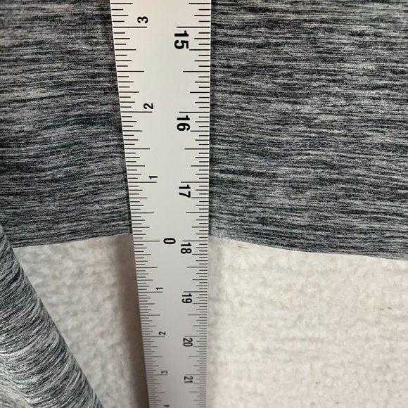 Hind Cropped Top Women's Medium Heather Gray 1/4 Zip Polyester Long Sleeve‎ 6778 - Picture 7 of 9